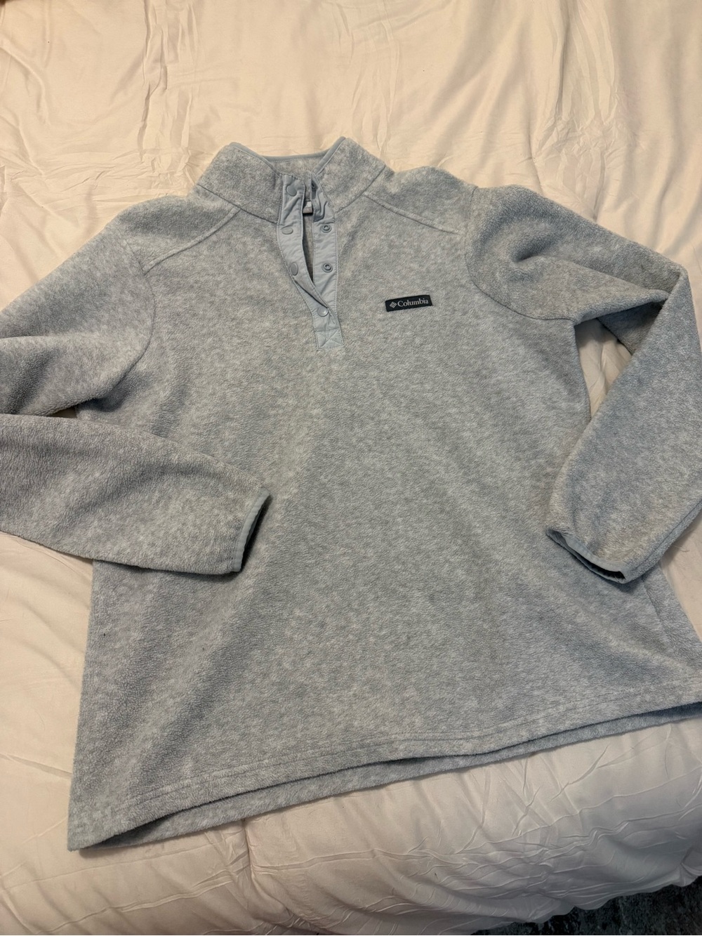 Columbia Women's Pale Blue Half-Placket Fleece Pullover
